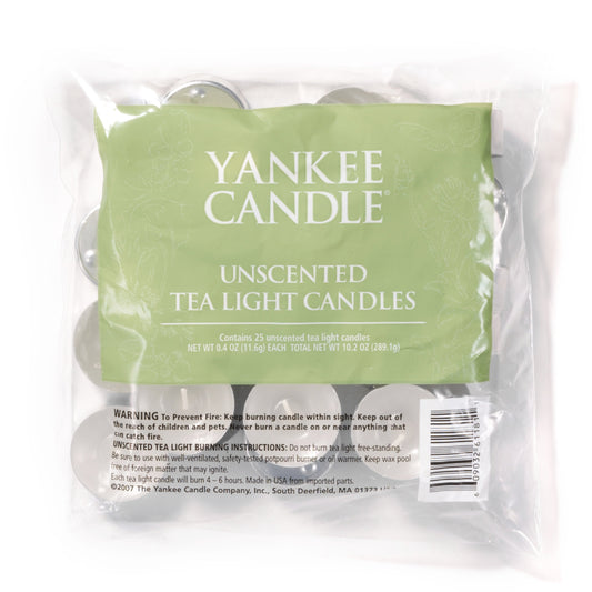 Unscented Tea Light Candles - Package of 25 Wave 6-0575
